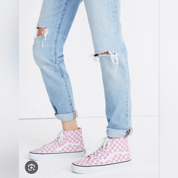 Vans women's sk8 high checkboard size 7 color mauve w - Picture 10 of 10